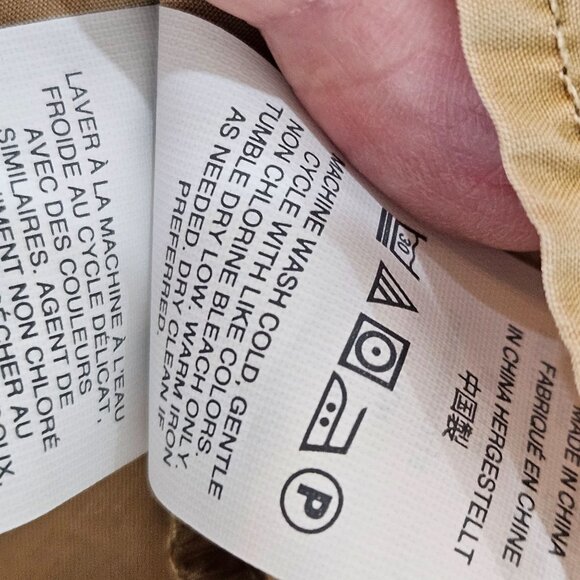 J. Crew Short Sleeve Shirt Utility Popover Size 8 Garment Dyed Cotton Poplin Kha - Picture 10 of 10